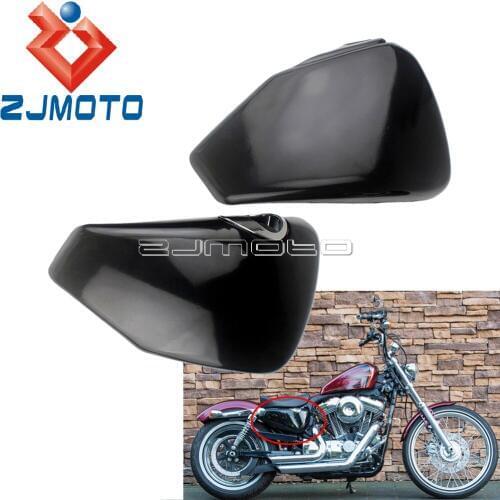 Motorcycle Left Right Side Battery Cover For Harley Sportster XL883 XL1200 2004-2013 Forty Eight Seventy Two Iron 883 Nightster