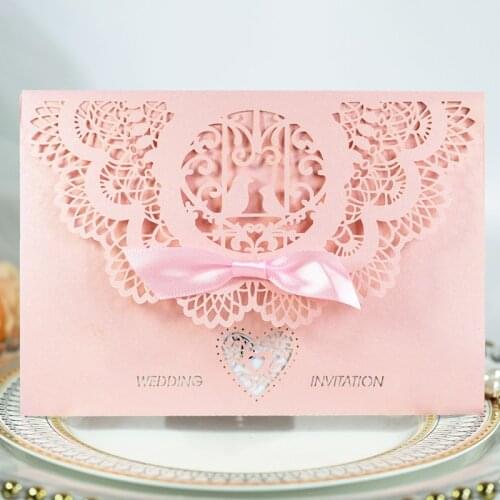 Laser Cut Bird Wedding Invitations Card Gifts For Guests Thang You Cards Word Of Honor Mariage Anniversaire Party Invite Supply