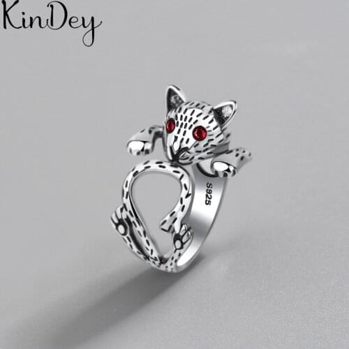 Personality Bohemian Vintage Cat Rings For Women Men Vintage Rings Gothic Jewelry Valentines Gifts 2021