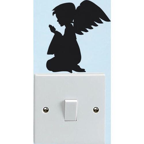 Angel Boy Home Decor Vinyl Bedroom Wall Decal Light Switch Sticker 6SS0336