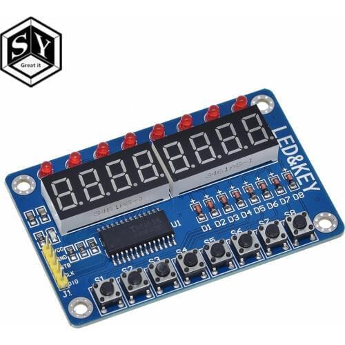 1PCS Great IT TM1638 Module Key Display For AVR Arduino New 8-Bit Digital LED Tube 8-Bit