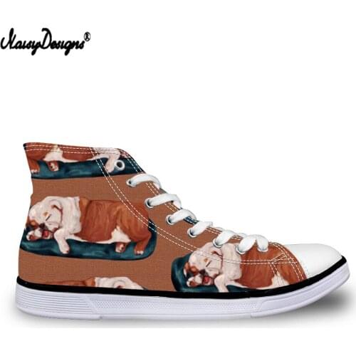 Noisydesigns Men High Top Canvas Summer Breath Shoes 3D Animals Dog Printed Men Vulcanize Shoes Casual Teens Boys Students Flats