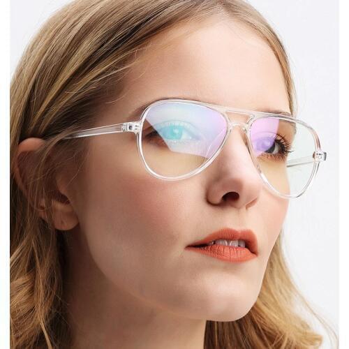 MYT_0196 Hot Classic Clear Glasses Gold Frame Vintage Sunglass Women Men Optical Aviation Eyeglasses Transparent Clear Oculos