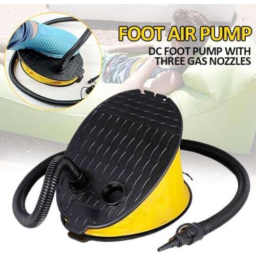Foot Air Pump Portable 3L Soft Bellow High Pressure Foot Pump Fast Inflator For Inflatable Pool Swimming Ring Air Mattress Bike