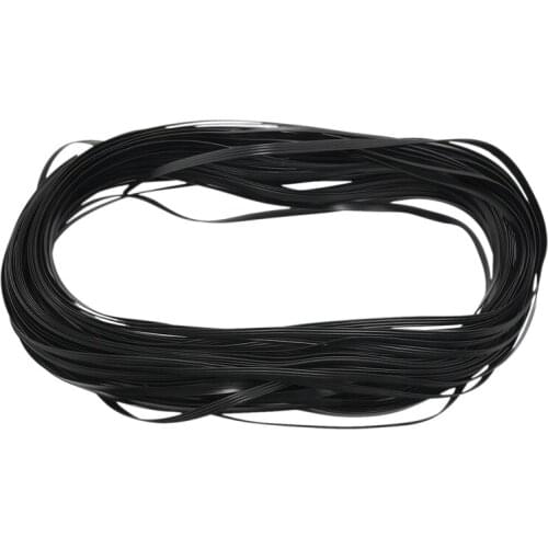 Flat PE Rattan Plastic Wicker for Chair Recliner Coffee Table Rattan Furniture Repair (Four Lines/Black/8 x 1.2mm)