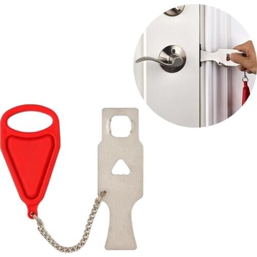 Portable Additional Safety Door Lockdown Lock Inside Security Device Supplies for Travel Home School Apartment Hotel