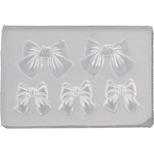 R58E DIY Crafts Nails Decoration Crystal Epoxy Resin Mold Mini Bowknot Silicone Mould