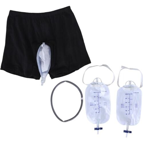 Urine Bag Reusable Male Urinal Bag Silicone Urine Funnel Pee Holder Collector With Catheter For Old Men
