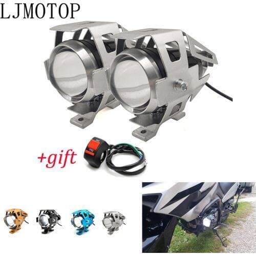 Motorcycle 12V LED Headlights Auxiliary Lamp U5 Spotlight Motorbike For BMW C 650 600 Sport C 650 400 GT F 650 700 GS F800 GT R