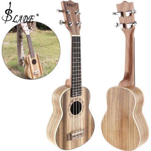 21 Inch Soprano Beginners Ukulele Zebra Wood 15 Fret Four Strings Hawaii Guitar Ukelele Musical Stringed Instrument