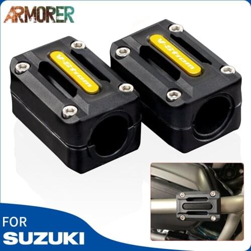 22-25-28mm Universal Bumper Decorative Guard protection Blocks For SUZUKI V-Strom 650 250 1000 DL250 650 1000 V Strom DL 250 650