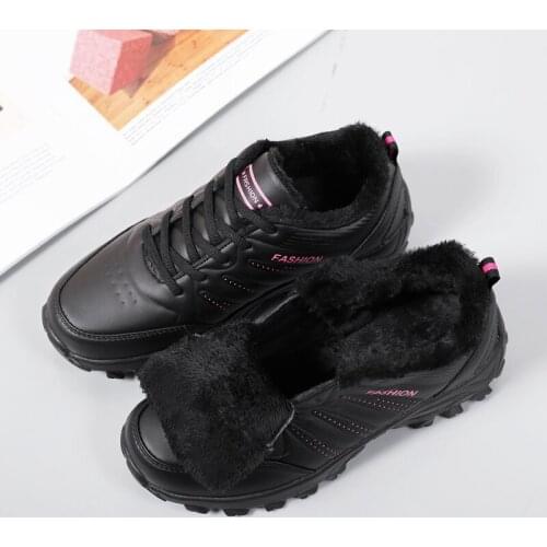2020 Womens Plus Velvet Cotton Shoes Casual Shoes Female New Thick-Soled Warm Womens Sneaker Outdoor Walking Shoes