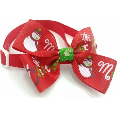 1 PCS Dog Ties Fabric Pet Dog Puppy Necktie Adjustable Handmade Christmas Dog Bow Tie Dogs Festival Tie Pet Accessories