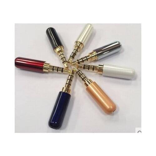 100PCS 3.5 mm Male Plug Audio Jack with Belt Clip 4 Pole Connector for DIY Stereo Headset Earphone or Used for Repair Earphone