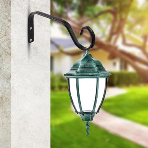 7.3 Inch Iron Hook Hang Lantern Plant Flower Pot Wrought Iron Hooks Garden Decoration Wall Hanging Hook Hanger Rack Wall Decora