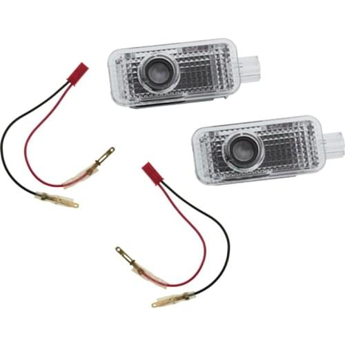 2 X Car LED Logo Light Door Projector Welcome Lights For VW Touareg Phaeton Passat B5 B5.5