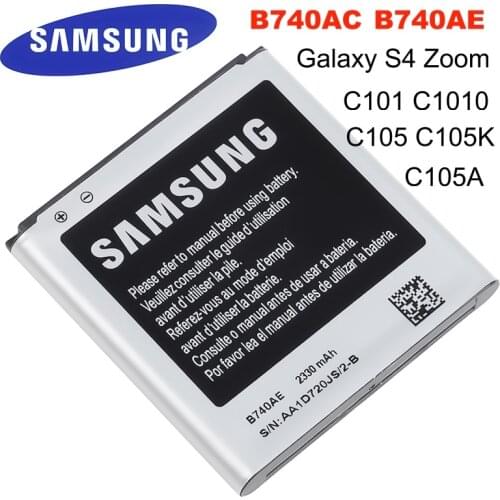 B740AC B740AE 2330mAh Original Samsung Battery For Samsung Galaxy S4 Zoom C101 C105 C105K C105A C101L C101S Replacement Battery