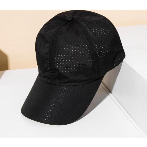 BISON DENIM Baseball Cap Men Women Summer Plain Curved Sun Visor Mesh Hats Casual Pure Color Sport Adjustable Fashion Caps M9476
