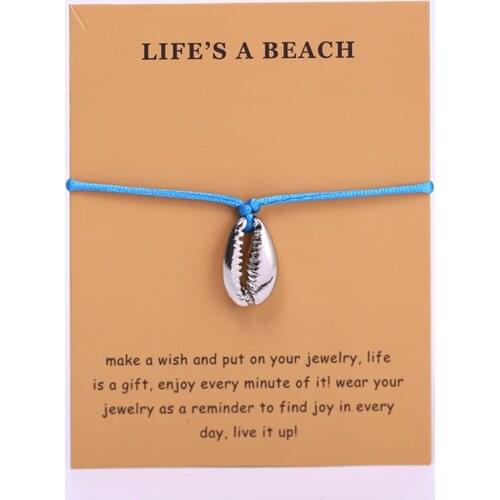 Conch Shells Ocean Wave Adjustable Bracelets Octopus Mermaid Beach Women Men Unisex Fashion Jewelry Summer Gift Drop Shipping