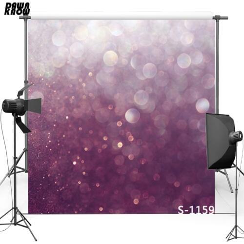 DAWNKNOW Purple Sparkle Vinyl Photography For Children Background Shimmer Polyester Backdrop For Wedding Photo Studio 1159