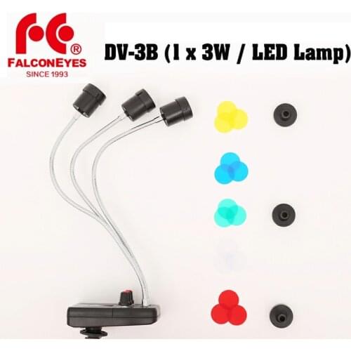 Falcon Eyes DV-3B Triple 3 LED Magic Background Light Color LED for Macro Shooting Jewelry Photography