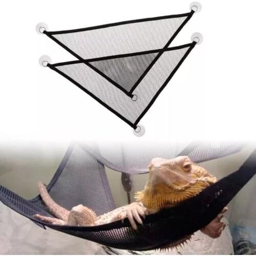 1Pc Pet Toys Reptile Hammock Nylon Mesh Sleeping Bed Toys Swing Oxford Fabric For Reptile Lizard Climb Products With Suction Cup