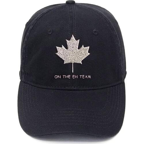 Lyprerazy Canada On The Eh Team Washed Cotton Adjustable Men Women Unisex Hip Hop Cool Flock Printing Baseball Cap