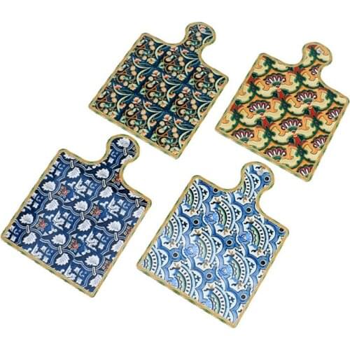 Ceramic Meal Mat Pot Placemat Square Long Handle Insulation Pad Heat Resistant Anti-Skidding Coffee Cup Coaster Kitchen Tool