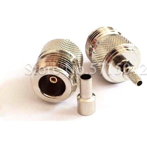 2Pcs N-type Pure Copper Coaxial Connector (L16)N-K-1.5 RF Famale Crimping Adaptor For Connect RG174 RG316 Cable
