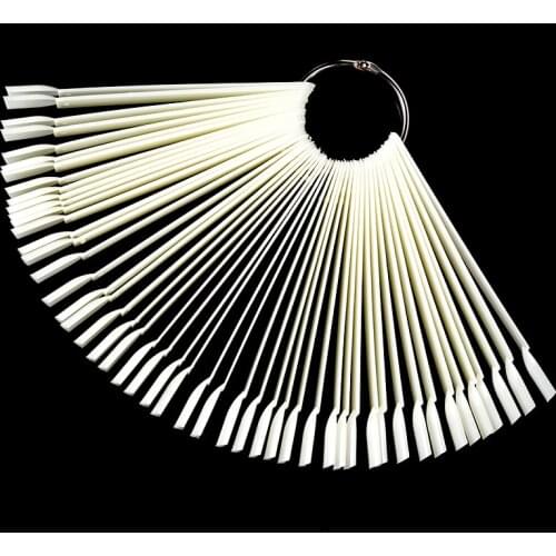 Nature Clear Black False Tips For Nail Art Display Oval Fan Style Nail Swatch Polish Stand Tips Practice Manicures Tools