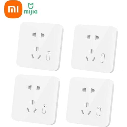 New Xiaomi Mijia Smart Wall Socket Wireless Smart Plug 10A 250V Xiaoai Voice Control Power Statistics OTA Upgrade for Mijia APP
