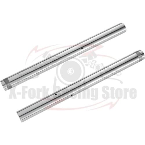 Front Fork Pipes Silver Pair For KAWASAKI ZX-10R 2004-2005 Inner Fork Tubes 43X525mm 44013-0006 44013-0005