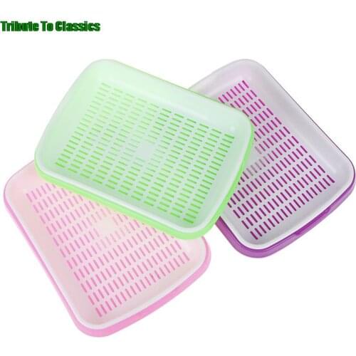 Seedling Tray Sprout Plate Grow Nursery Pots Tray Vegetable Seedling Pot Plastic Nursery Tray Hydroponics Seed Germination Tray