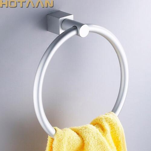 Portable Towel Racks Round Aluminium Towel Holder Rings Wall Mounted Bathroom Accessories Anti-Rust Towel Racks YT-13191