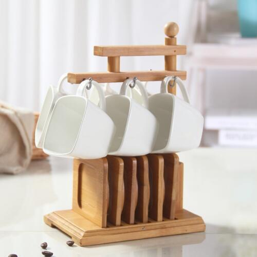 Simple white porcelain afternoon tea cup household ceramic water set coffee s