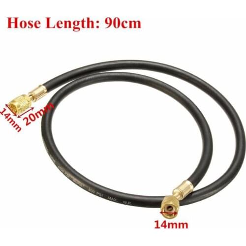 1pc Hose HVAC R410a R134a Air Conditioning Refrigerant Charging Hose Guage 36Inch 1/4 SAE AC 800 PSI Recharge Tube