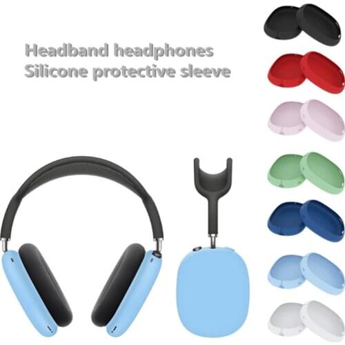 Silicone Protective Sleeve Case Sleeve Skin Cover for AirPods Max True Wireless Headphone Shockproof with Anti-slip Two Side