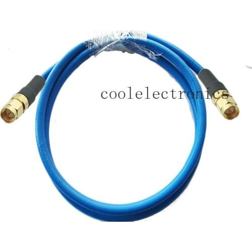 Blue SMA Male Plug to SMA Male Connector RF coax Simi Rigid RG401 RG-401 Test cable 50ohm 50cm 1/2/3/5m