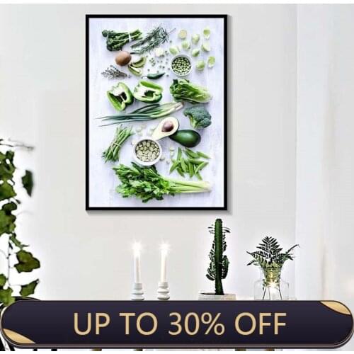 Nordic minimalism HD wall art vegetables and fruits home decoration pictures healthy food canvas painting
