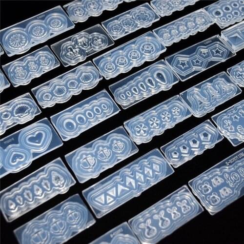 SNASAN 10Pcs Tiny Beads Cross Anchor Snowflake Tower Nail Art Earrings Resin Silicone Mould Casting Mold Tool UV Epoxy Resin