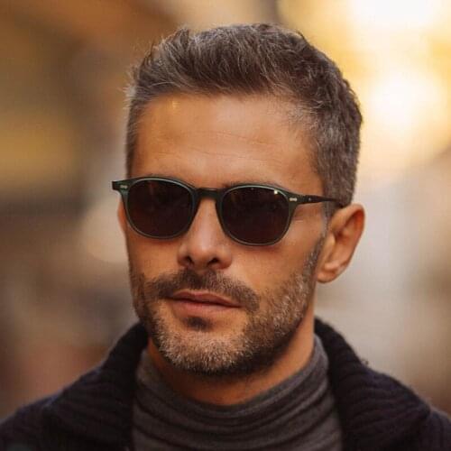 AOZE 2021 Retro Polarized Sunglasses Men Women Vintage Small Round Frame Sun Glasses Polaroid Lens UV400 Goggles Shades Eyewear