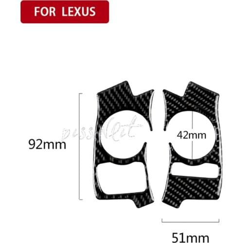 Carbon Fiber Car Steering Wheel Button Decoration Car Sticker for Lexus IS250 300H Auto Interior Car Styling Accessories
