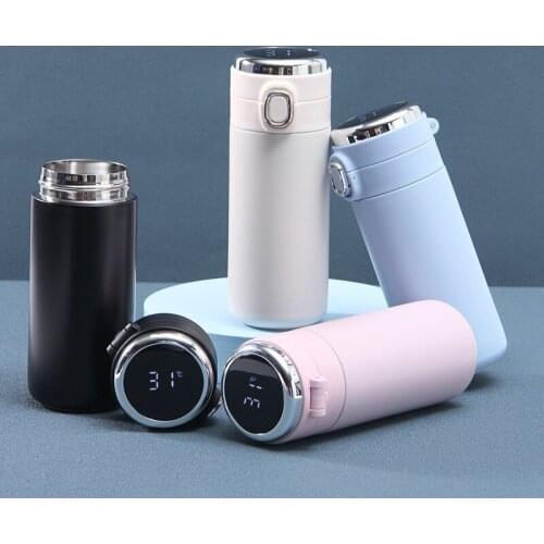 Intelligent Temperature Mug Child Jumping cover Insulation Cup Stainless Steel Vacuum Leak-Proof Travel Thermos Christmas Gift