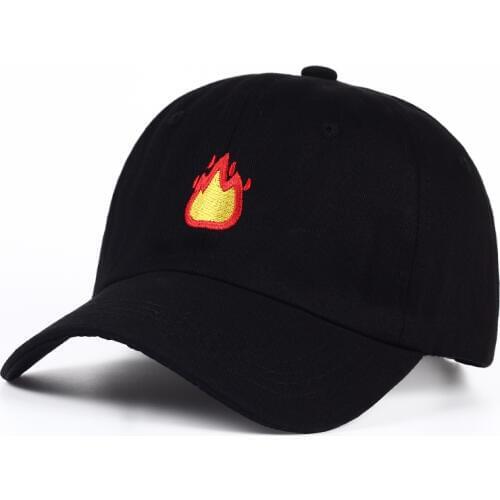 VORON 2017 Fashion Week Baseball Caps FIRE Embroidery 5 panel Brand Black Cap Women Men coppola cappello uomo trucker Dad Hats