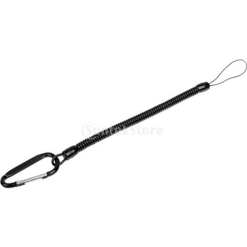 High Quality Fishing Lanyard Kayak Boat Rope Pliers Secure Retractable Coiled Tether with Carabiner