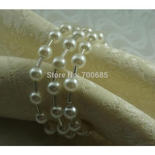 Pearl beaded ring napkin,wholesale wedding napkin ring, bulk napkin holder