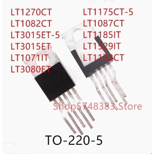 10PCS LT1270CT LT1082CT LT3015ET-5 LT3015ET LT1071IT LT3080ET LT1175CT-5 LT1087CT LT1185IT LT1529IT LT1172CT TO-220-5