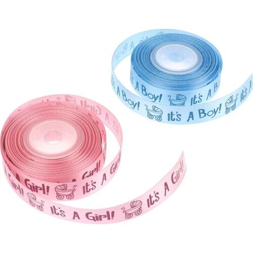 10Yards It is a Boy Girl Printed Ribbon Baby Shower Christening Gift Packing