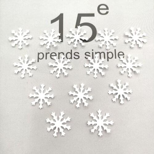 100pcs/Lot 2.2CM Christmas Snowflake Padded Appliques For Headwear Decoration Handmade Hair Clip Accessories