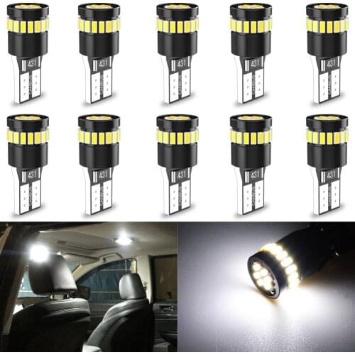 10x W5W T10 LED Canbus Bulbs Car Parking Lights For VW Golf 4 5 6 7 Passat B5 B6 B7 B5.5 Jetta MK4 MK5 MK6 Polo 6R 9N CC Tiguan